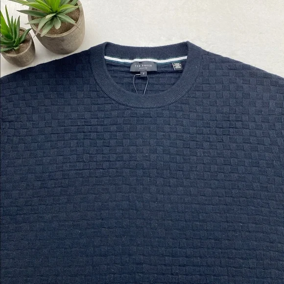 Ted Baker London Lentic Long Sleeve Textured Crewneck Pullover Jumper Sweater